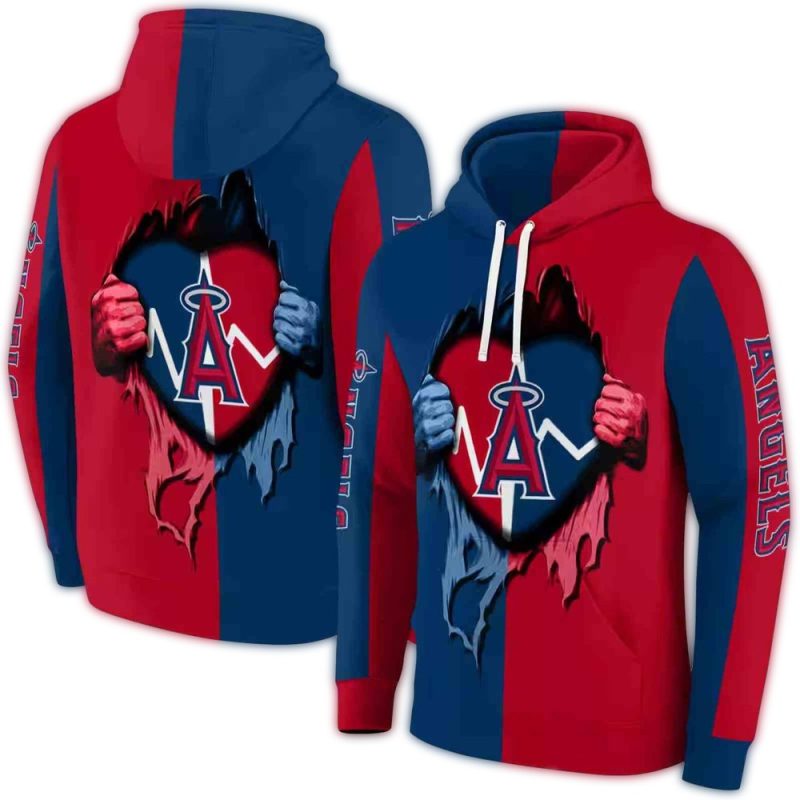 Los Angeles Angels Heartbeat Graphic AOP Hoodie 1