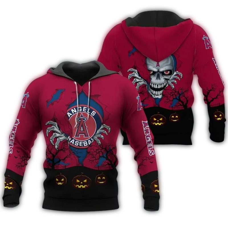Los Angeles Angels IT Halloween AOP Hoodie 1