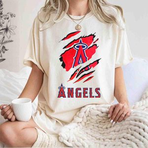 Los Angeles Angels Inside Baseball Claw Marks T Shirt