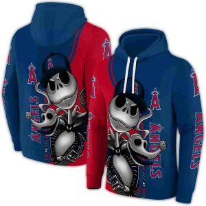 Los Angeles Angels Jack Skellington All Over Print Hoodie