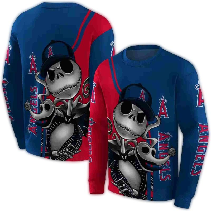 Los Angeles Angels Jack Skellington AOP Sweatshirt 1