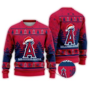 Los Angeles Angels Christmas Sweatshirt - Ugly Holiday Sweater Gift