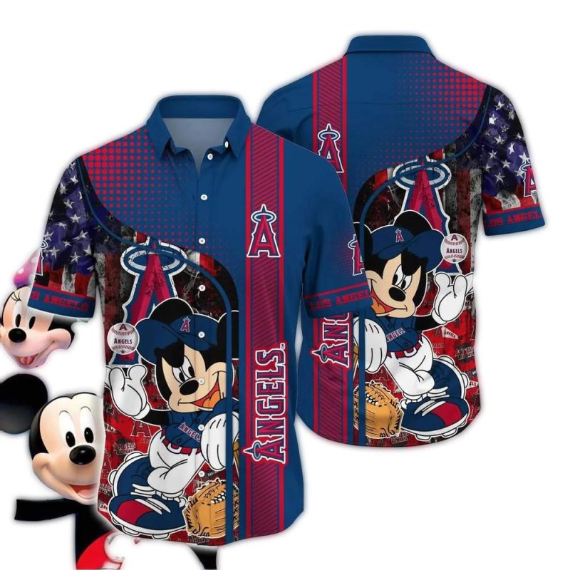 Los Angeles Angels Mickey Baseball Hawaiian Shirt 1