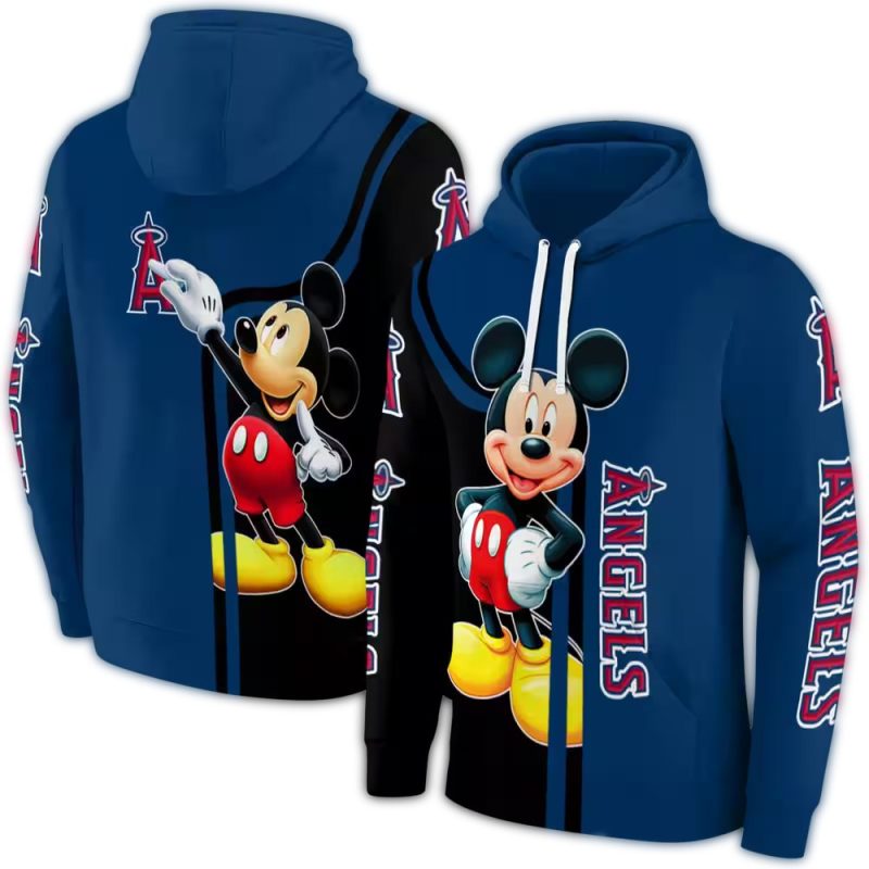Los Angeles Angels Mickey Mouse AOP Hoodie 1