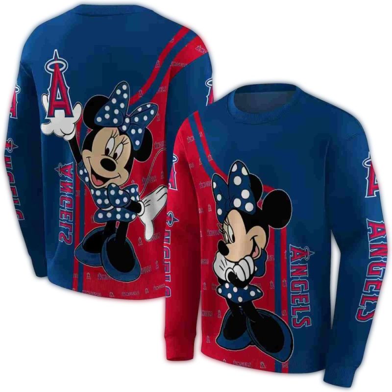 Los Angeles Angels Minnie Mouse AOP Sweatshirt 1