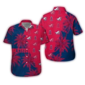 Los Angeles Angels Multi-Logo Hawaiian Shirt With Coconut Print
