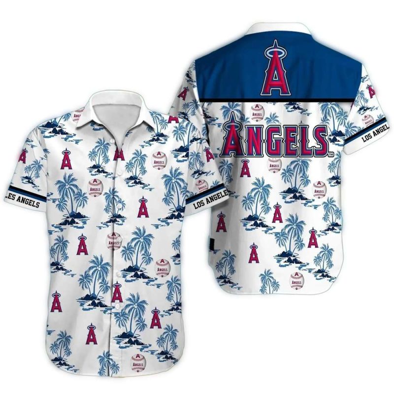 Los Angeles Angels Palm Paradise Hawaiian Shirt 1
