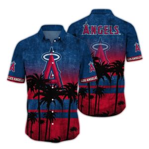 Los Angeles Angels Palm Shadow Hawaiian Shirt For Casual Summer Style