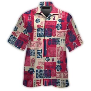 Los Angeles Angels Tiki Pineapple Pattern Hawaiian Shirt For Fans
