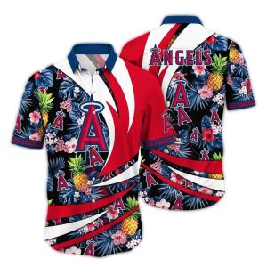Los Angeles Angels Floral Pineapple Hawaiian Shirt For Casual Style