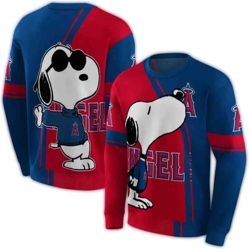 Los Angeles Angels Playful Snoopy AOP Sweatshirt 1
