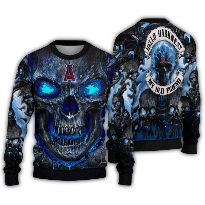 Los Angeles Angels Skull Intensity Ugly Sweater 1