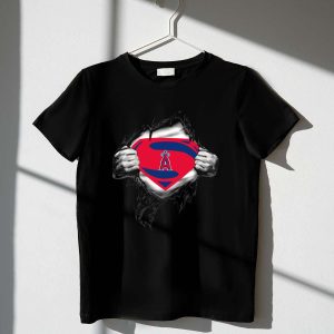 Los Angeles Angels Superman Logo Graphic T-Shirt For Fans