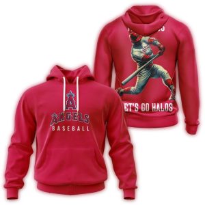 Los Angeles Angels The Halos Lets Go Halos All Over Print Hoodie