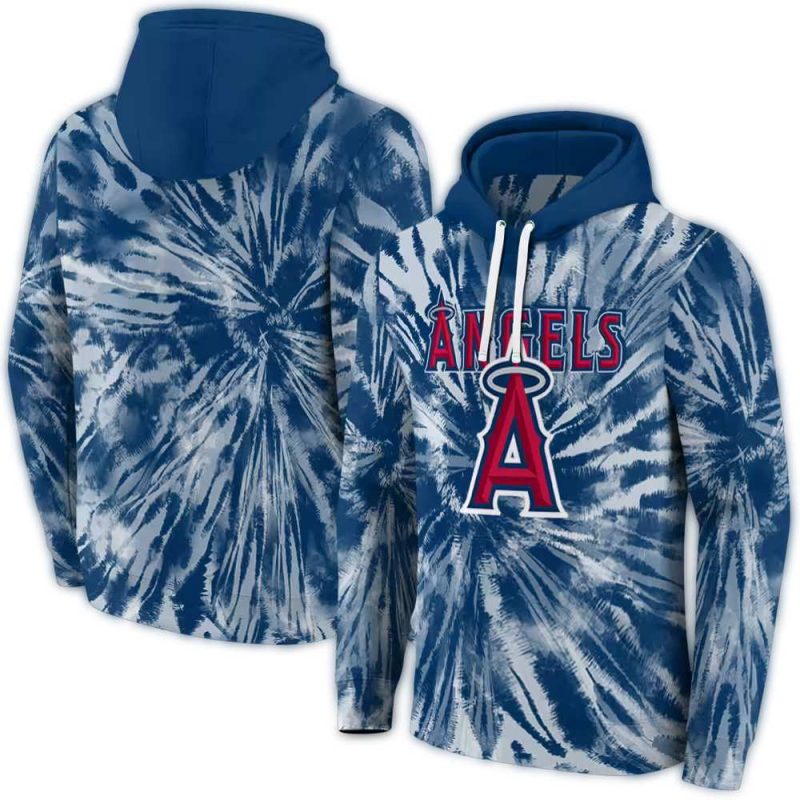 Los Angeles Angels Tie Dye Pattern AOP Hoodie 1