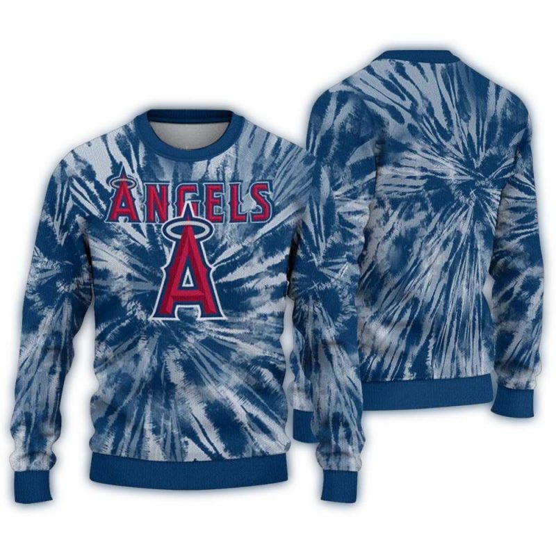 Los Angeles Angels Tie Dye Ugly Sweater 1