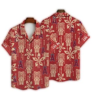 Los Angeles Angels Tiki Tribal Hawaiian Shirt For Men And Women