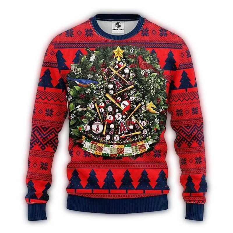 Los Angeles Angels Tree Ball Ugly Sweater 1