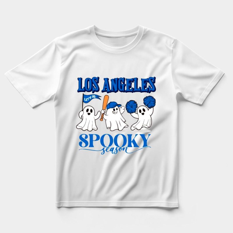 Vintage 90s Los Angeles Baseball T-Shirt - Spooky Season Design - Image 5