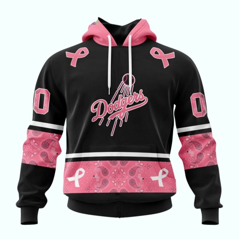 Custom Dodgers October All-Over Print Hoodie with Name & Number