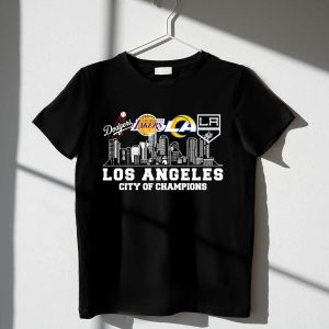 Los Angeles City of Champions Graphic T-Shirt for Sports Fans