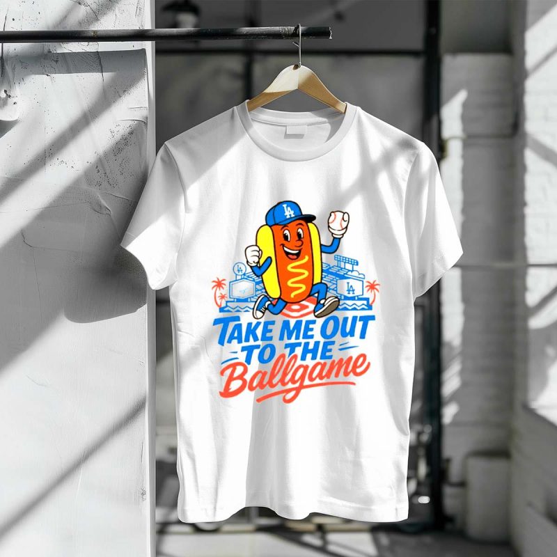 Los Angeles Dodgers Take Me Out to the Ballgame T-Shirt for Fans - Image 3