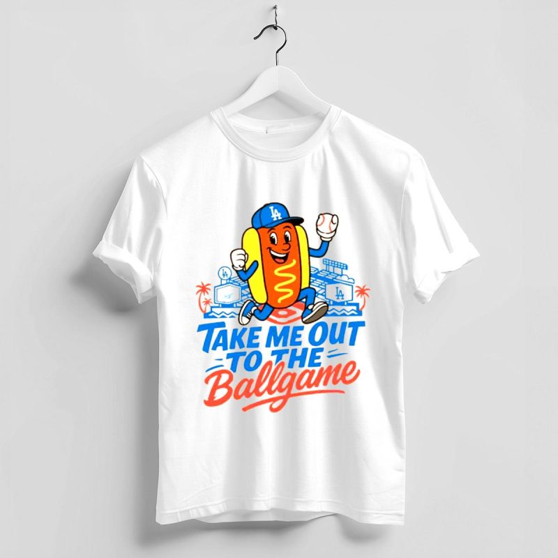 Los Angeles Dodgers Take Me Out to the Ballgame T-Shirt for Fans - Image 4