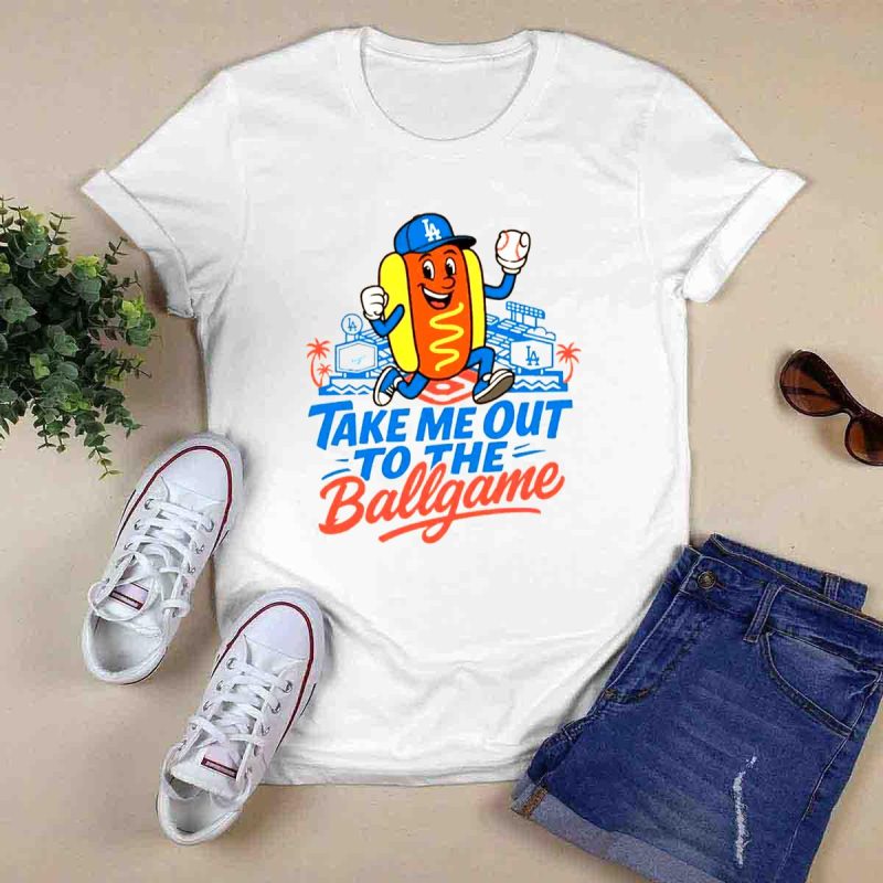 Los Angeles Dodgers Take Me Out to the Ballgame T-Shirt for Fans - Image 6