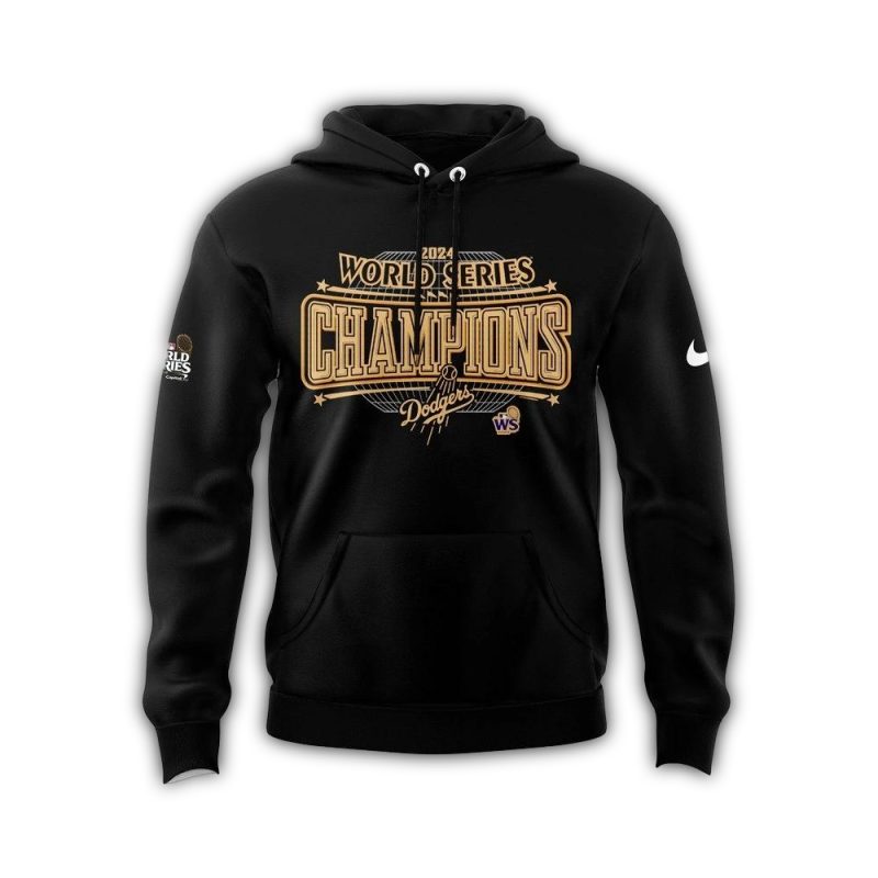 Los Angeles Dodgers 2024 World Series Champions Special Black Hoodie 2