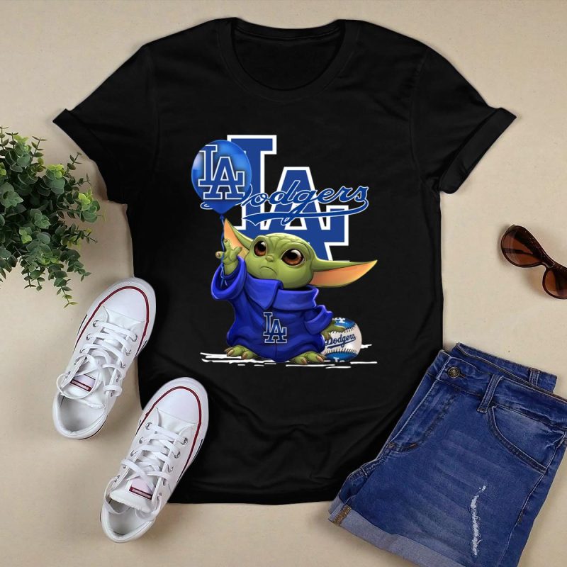 Los Angeles Dodgers Baby Yoda T-Shirt - Star Wars 2021 Edition - Image 5