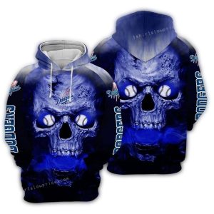 Los Angeles Dodgers Skull Ball Eyes All Over Print Hoodie for Fans
