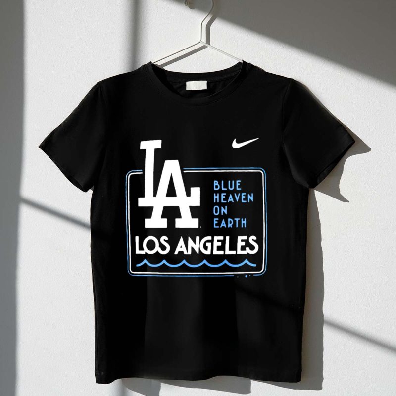 Los Angeles Dodgers Blue Heaven on Earth T Shirt.jpeg t shirt 1 1