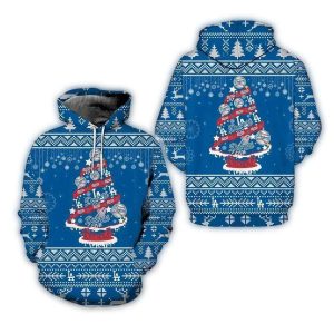 Los Angeles Dodgers Christmas Tree Pattern Hoodie for Fans