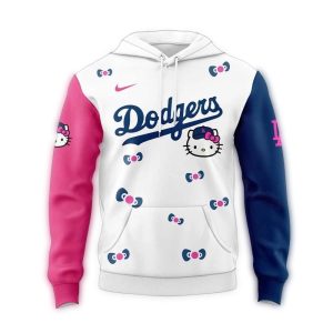 Hello Kitty x Los Angeles Dodgers 2025 All Over Print Hoodie for Fans