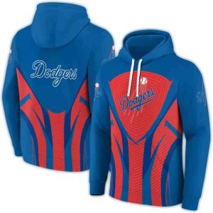 Los Angeles Dodgers Concentric Lines All Over Print Hoodie