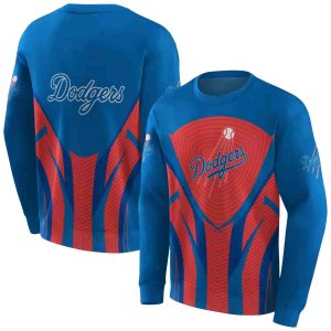 Los Angeles Dodgers Concentric Lines All Over Print Sweatshirt