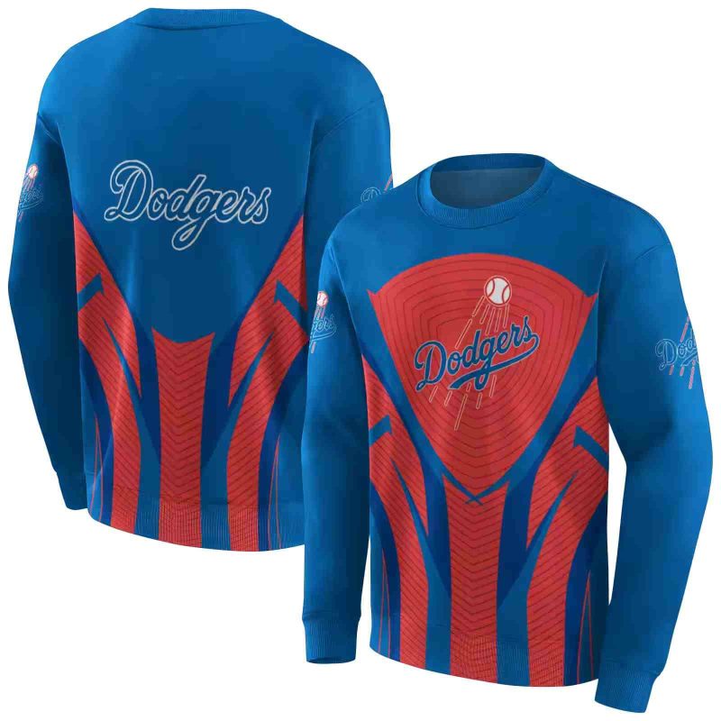 Los Angeles Dodgers Concentric Lines AOP Sweatshirt 1