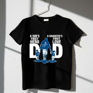 Los Angeles Dodgers Dad T-Shirt - First Hero for Sons & First Love for Daughters