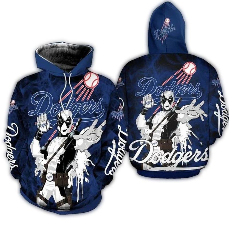 Los Angeles Dodgers Deadpool 3D Hoodie