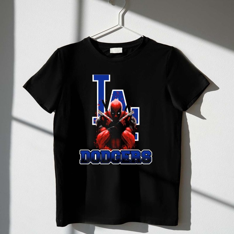 Los Angeles Dodgers Deadpool Crossover Fan Gear T Shirt.jpeg t shirt 1 1
