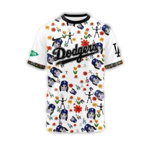 Los Angeles Dodgers Dia De Los Muertos All-Over Print T-Shirt