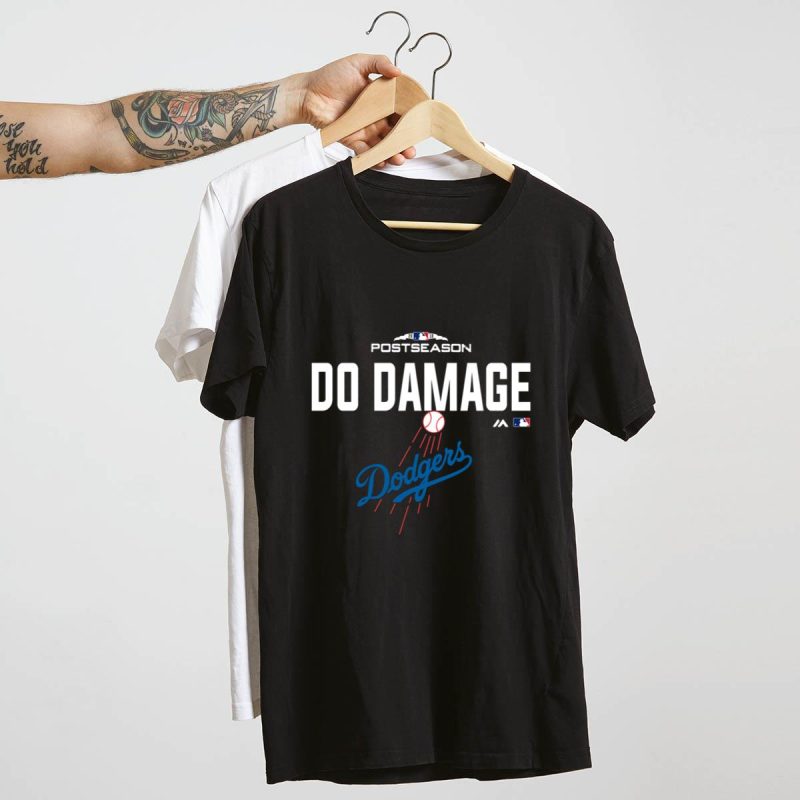 Los Angeles Dodgers Do Damage Graphic T-Shirt for Fans - Image 4