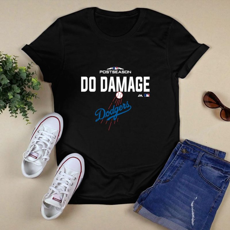 Los Angeles Dodgers Do Damage Graphic T-Shirt for Fans - Image 5