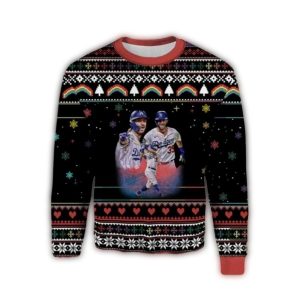 Los Angeles Dodgers Duo Celebration Knit Sweater for Fans