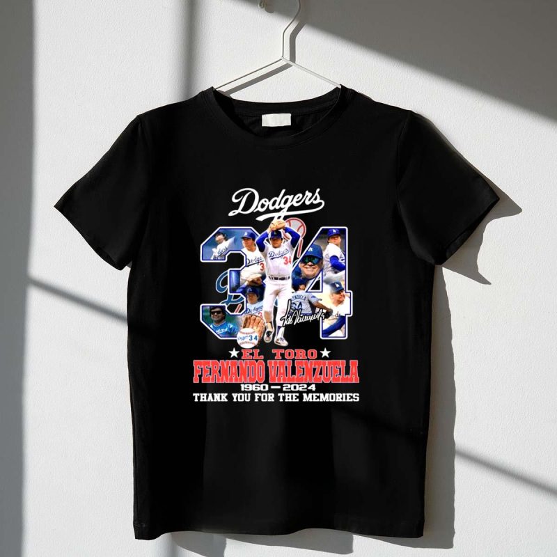 Fernando Valenzuela No 34 El Toro T-Shirt | Los Angeles Dodgers 2024