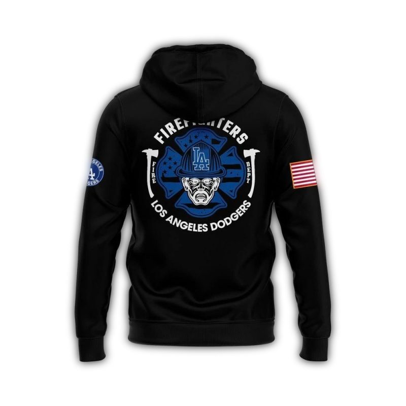 Los Angeles Dodgers Firefighter Appreciation Night All-Over Print Hoodie - Image 2