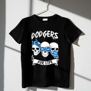 Los Angeles Dodgers Skull T-Shirt - For Life Fan Apparel