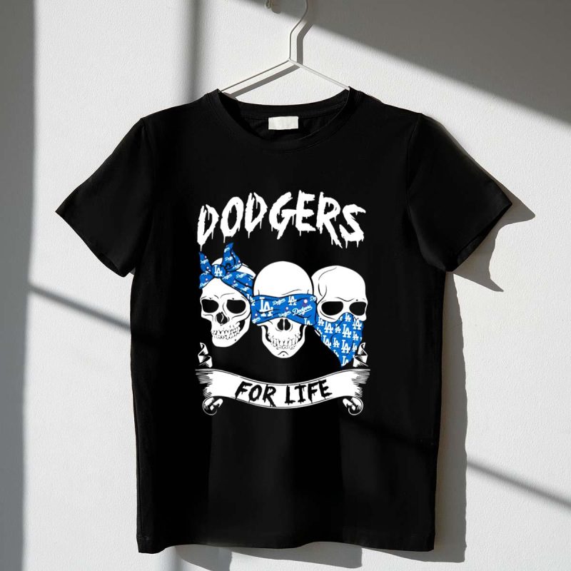 Los Angeles Dodgers Skull T-Shirt - For Life Fan Apparel