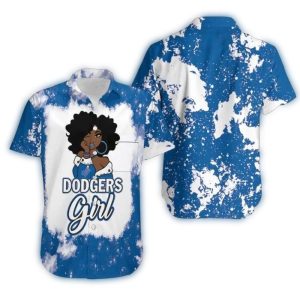 Los Angeles Dodgers Hawaiian Shirt for Girls - Stylish African Print
