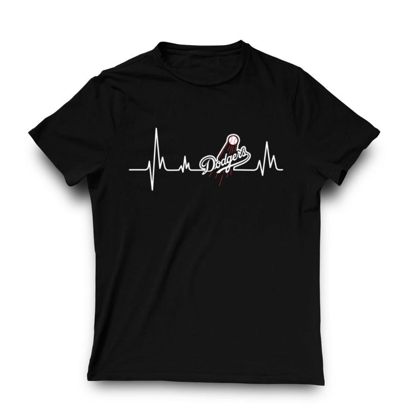 Los Angeles Dodgers Heartbeat Graphic T-Shirt for Fans - Image 3